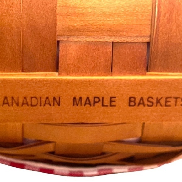 Two Red White Gingham Baskets Heritage Mint Round & Unbranded Oval Chip & Dip - Picture 9 of 15